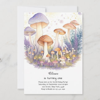 Pilz 1. Geburtstag Einladung