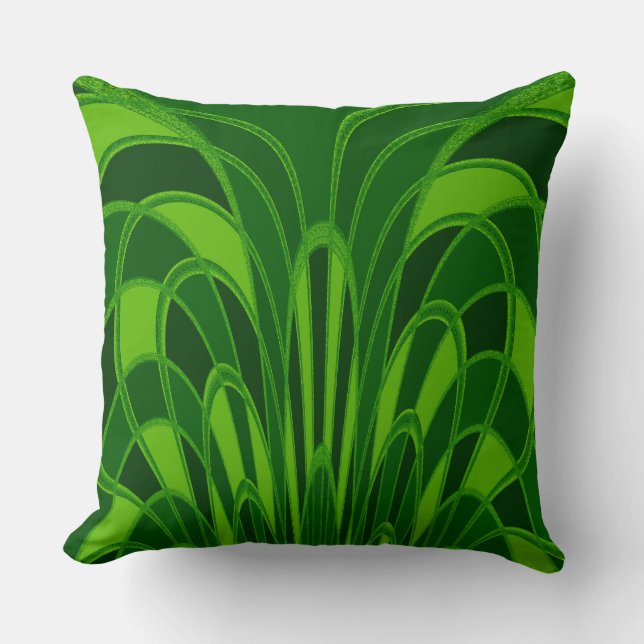 Pilz Abstrakt - Art Deco - Dschungel Kissen (Vorderseite)