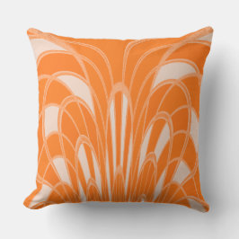 Pilz Abstrakt - Art Déco - Mandarine Kissen
