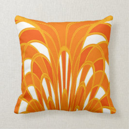 Pilz-abstrakte - Kunst-Deko - Mandarine Kissen