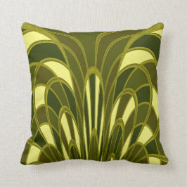 Pilz-abstrakte - Kunst-Deko - Olive Kissen