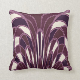 Pilz-abstraktes - Kunst-Deko - Kastanienbraun Kissen