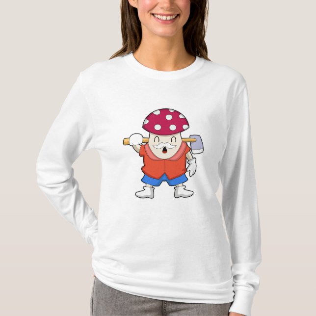 Pilz als Bauer mit Ax T-Shirt (Vorderseite)