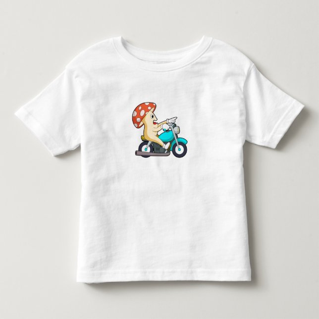 Pilz als Fahrrad mit Motorrad Kleinkind T-shirt (Vorderseite)