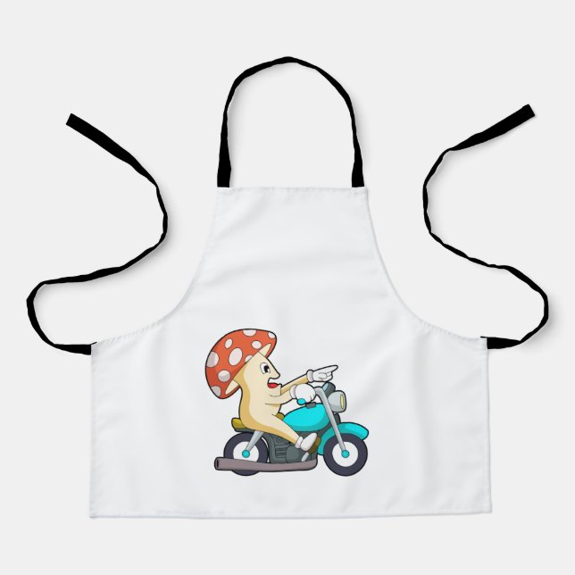 Pilz als Fahrrad mit Motorrad Schürze (Vorderseite)
