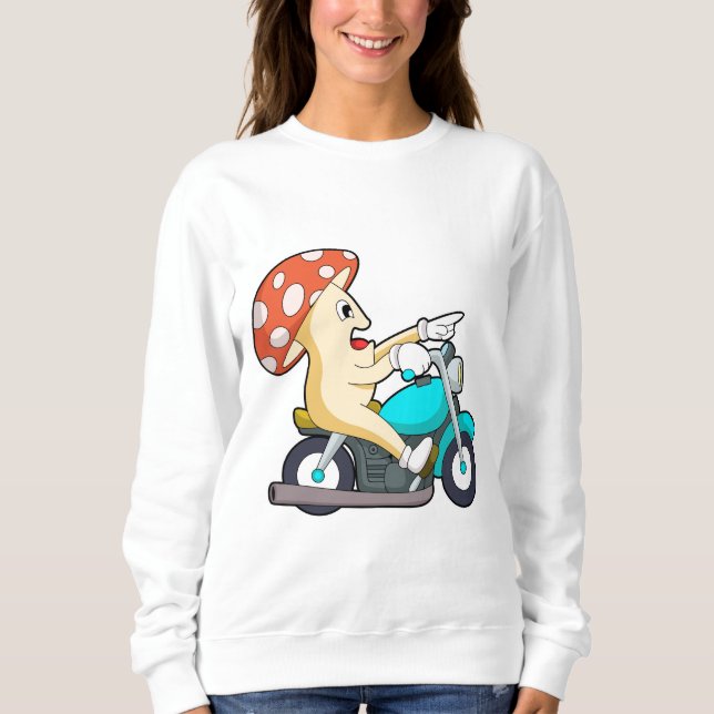 Pilz als Fahrrad mit Motorrad Sweatshirt (Vorderseite)