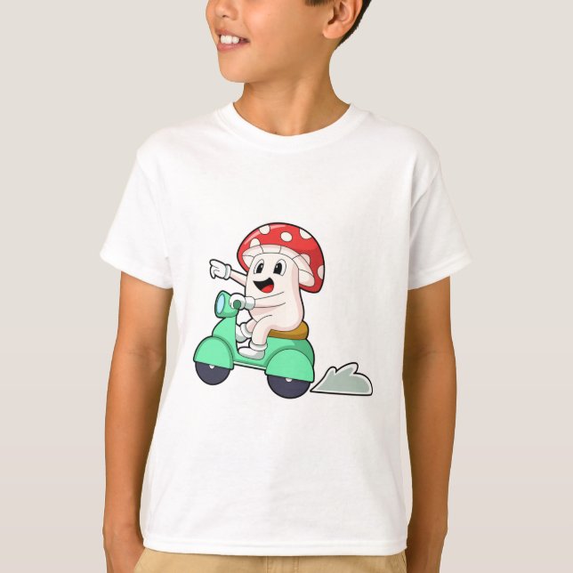 Pilz als Fahrrad mit Scooter.PNG T-Shirt (Vorderseite)