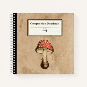 Pilz auf Personalisiertem Papier Notizbuch