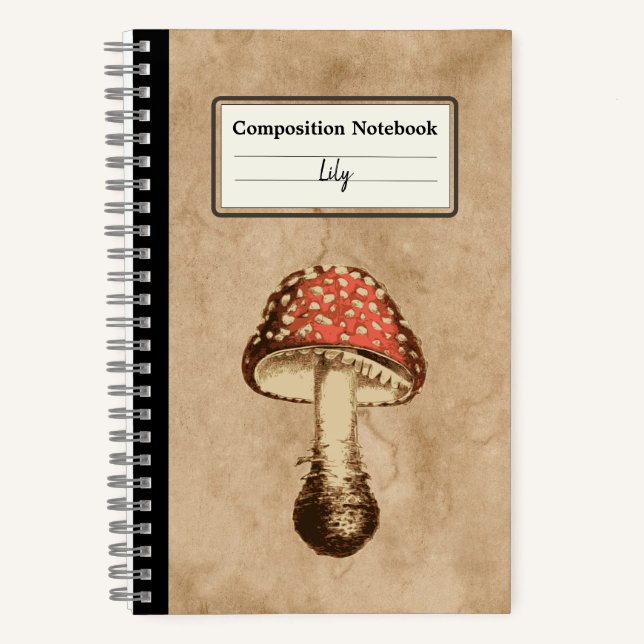 Pilz auf Personalisiertem Papier Notizbuch (Vorderseite)
