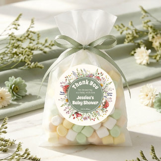 Pilz-Baby-Shower-Dankeschön-Geschenk Runder Aufkleber