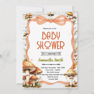 Pilz-Baby-Shower-Einladung Einladung