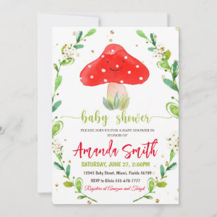 Pilz-Baby-Shower-Einladungen, Pilz-Einladungen Einladung