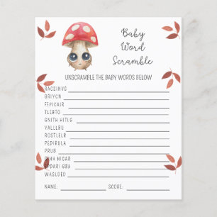 Pilz - Baby Word Scramble   Baby Showspiel