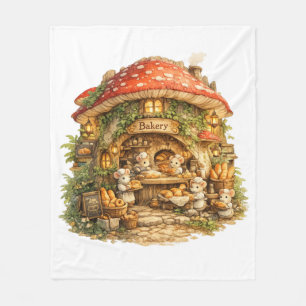 Pilz-Bäckerei Whimsical Woodland Cottagecore Fleecedecke
