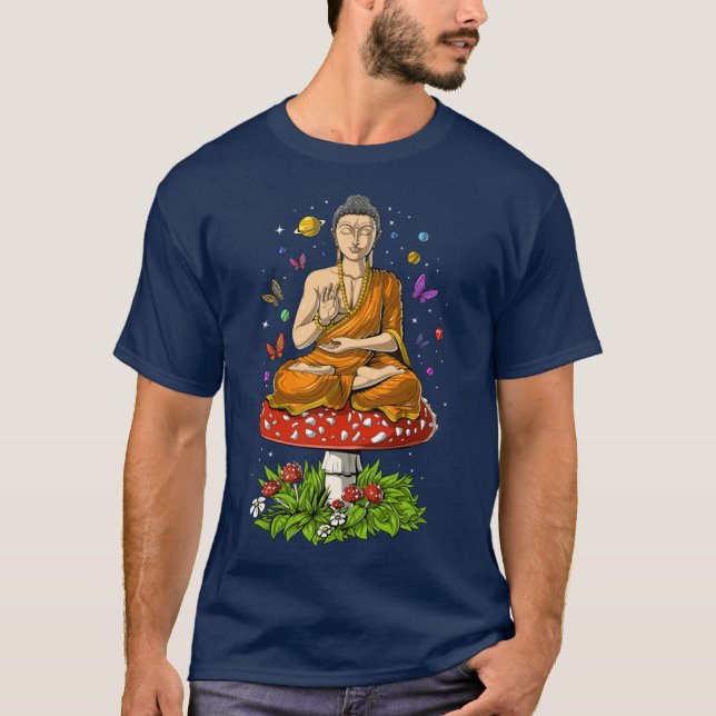 Pilz-Buddha-Junge T-Shirt (Vorderseite)