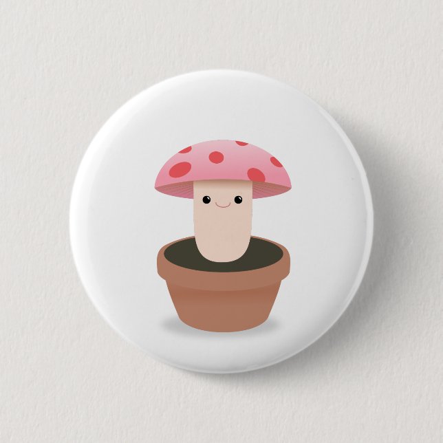 Pilz-Charakter Button (Vorderseite)