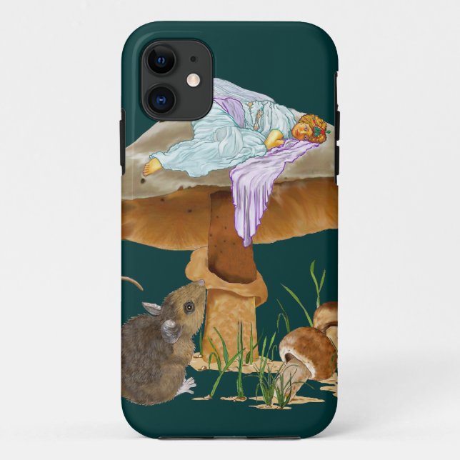 Pilz-Fee u. Maus Case-Mate iPhone Hülle (Rückseite)