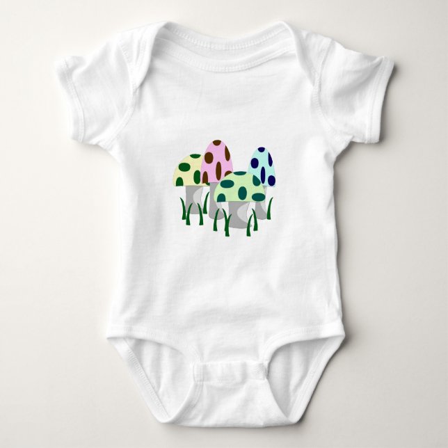 Pilz-Flecken Baby Strampler (Vorderseite)