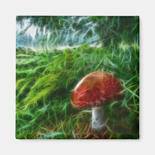 Pilz-Fraktal-Wald Magnet (Vorne)