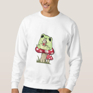 Pilz Frosch Goblincore Mykologie Kreativer Stil Sweatshirt