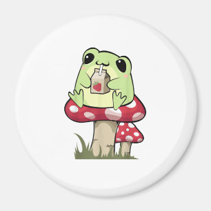 Pilz Frosch Goblincore Mykologie Kreativstil Magnet