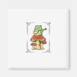 Pilz Frosch Goblincore Mykologie Künstlerisches De Magnet
