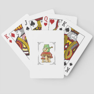 Pilz Frosch Goblincore Mykologie Künstlerisches De Spielkarten