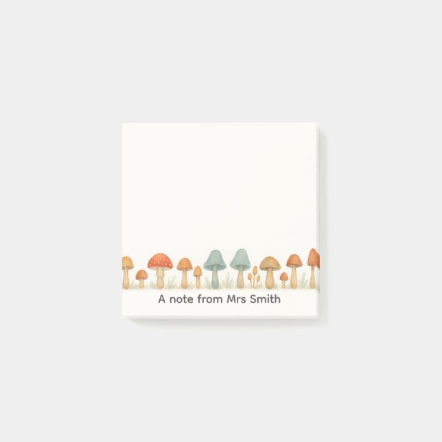 Pilz Fungi ein Hinweis von Lehrer Post-it Klebezettel (Vorderseite)