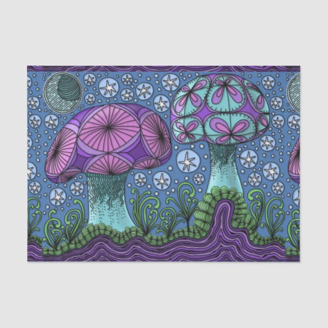 Pilz-Galaxie-Seidenpapier Seidenpapier (Vorderseite)