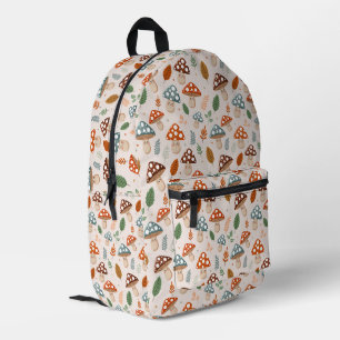 Pilz, Herbstlaub, Naturmuster  Bedruckter Rucksack