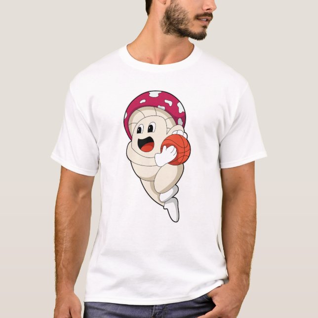 Pilz im Basketballsport T-Shirt (Vorderseite)