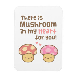 Pilz in meinem Herzen für dich Cute Love Pun Magnet