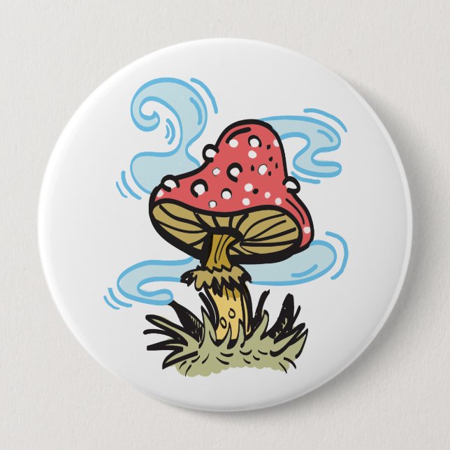 Pilz-Knopf Button (Vorderseite)