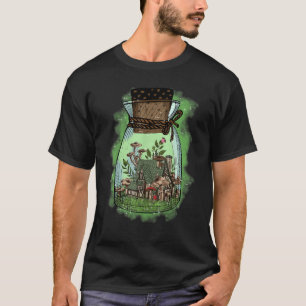 Pilz Magie Psilocybin Pilze in Glasvase T-Shirt