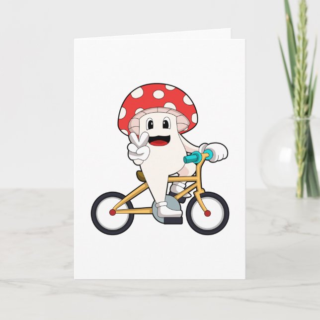 Pilz mit Fahrrad.PNG Karte (Vorderseite)