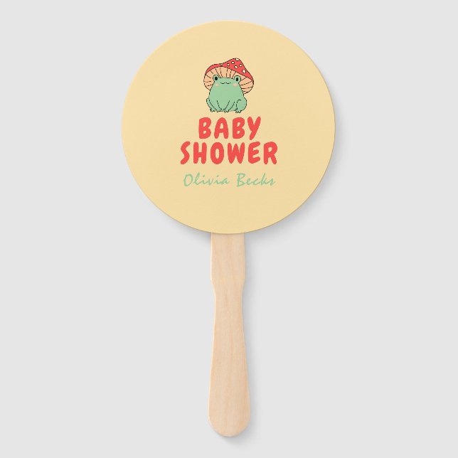 Pilz mit Frog Baby Dusche Fächer (Vorderseite)