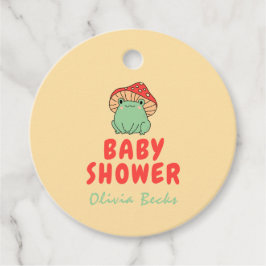 Pilz mit Frog Baby Dusche Geschenkanhänger