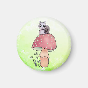 Pilz mit Schnecke Magnet
