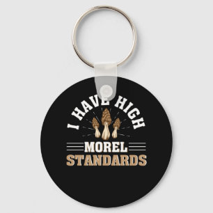 Pilz-Morchel-Liebhaber-hoher Morchel-Standard Schlüsselanhänger