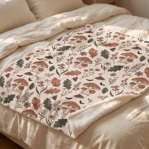 Pilz-Muster Halloween-Sherpa-Fleece-Decke Sherpadecke