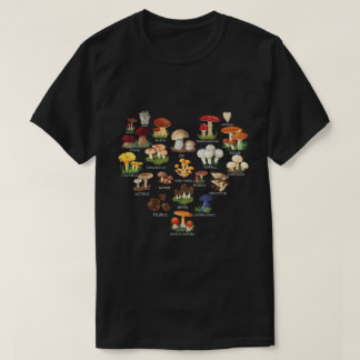 Pilz-Mykologie-Chart Pilzliebhaber-Shirt T-Shirt