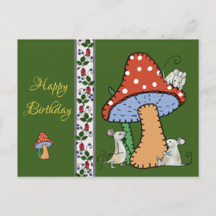 Pilz nähen postkarte
