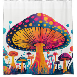 Pilz-Pflanze-Kunst im Pilz. Klein Duschvorhang