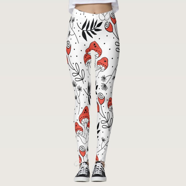 Pilz-Pilz-Art: Natureinrichtung Leggings (Vorderseite)