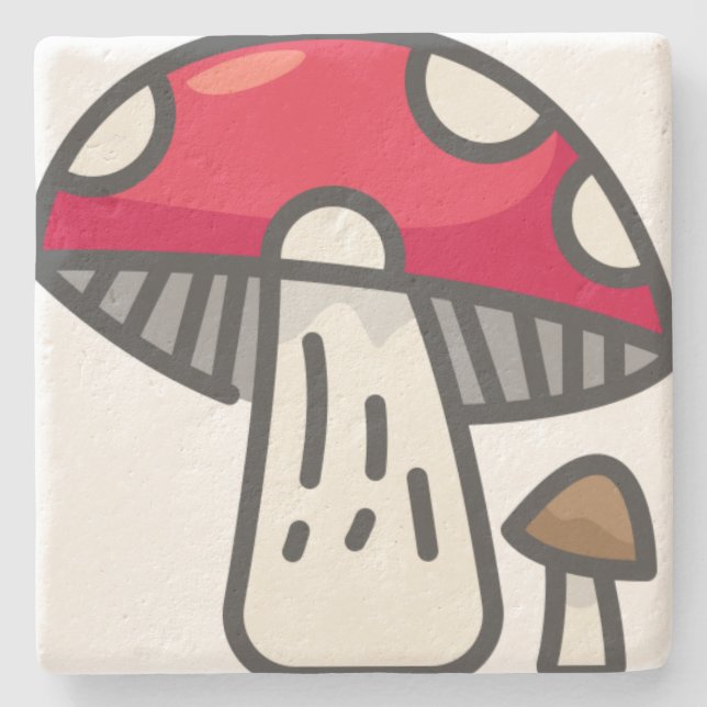 Pilz Steinuntersetzer (Vorderseite)
