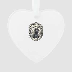 Pilz-Wald-Feenkater-Lustige Katze Grafik - Pilz Ornament