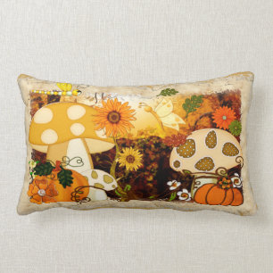 Pilz Whimsischer Herbstfantasie Lendenkissen