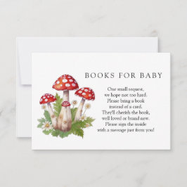 Pilzbücher für die Babyverpackungskarte Einladung