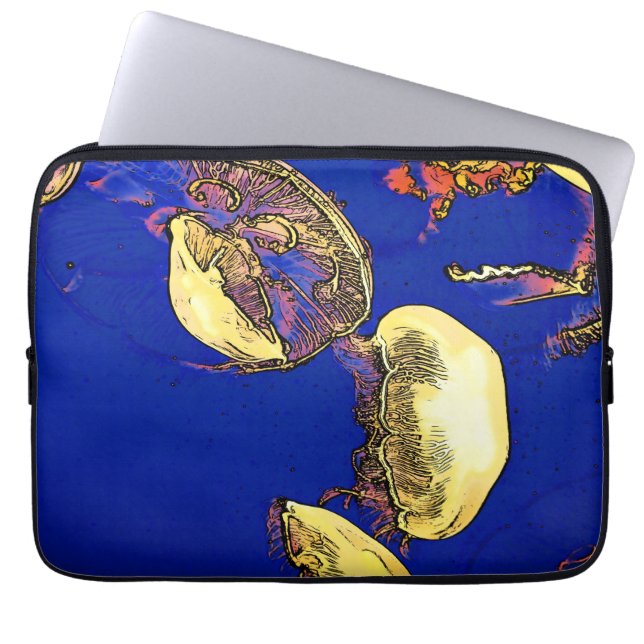 Pilze aus dem Meer - Quallen Laptopschutzhülle (Vorderseite)