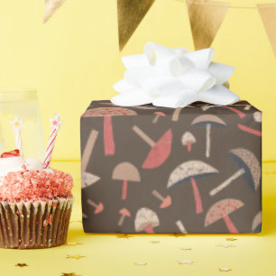 Pilze aus dem Mittelalter, Retro-Inspiriert Geschenkpapier